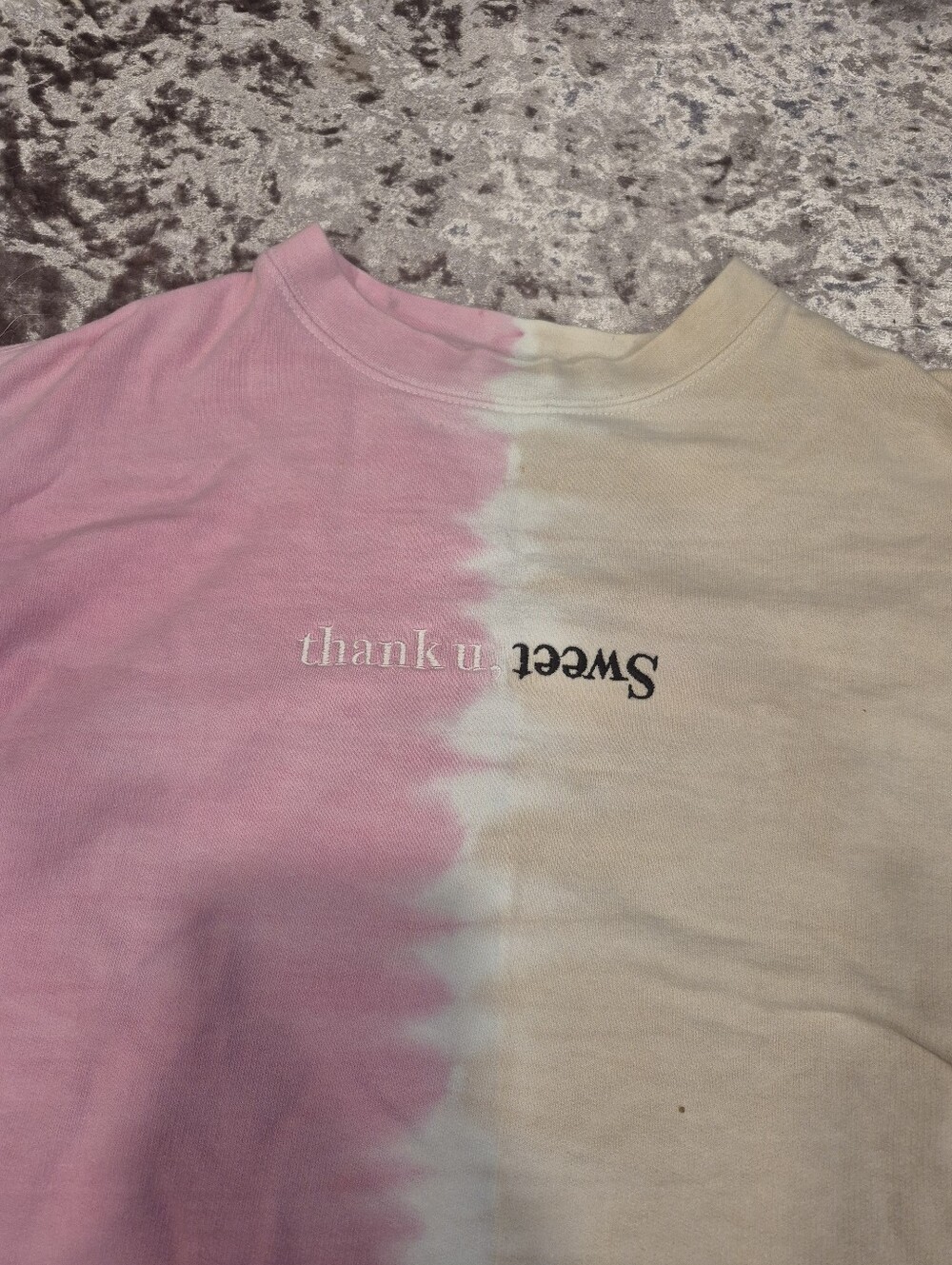 Ariana Grande 2019 Sweetener Thank U, Next Tour Crewneck Sweatshirt Pink Cream